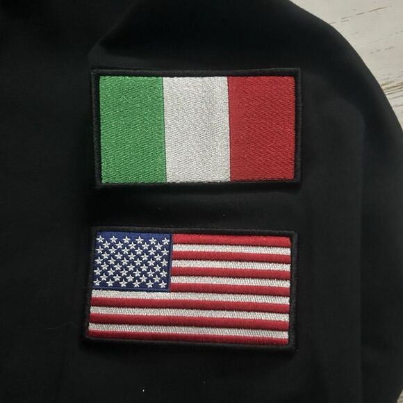 Adidas Juventus NASA Italy USA Seasonal Doubleknit Flag Hoodie Black Mens Small - Picture 4 of 9